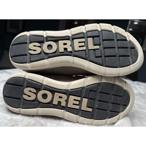 Sorel Explorer II Joan Gray Suede Faux Fur Waterproof Winter Boots Womens 8 - Picture 6 of 7